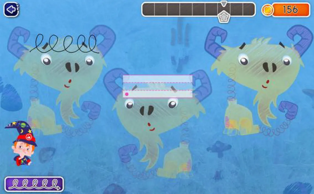 MonsterZoo exercise: tracing a loop pattern over a horned monster